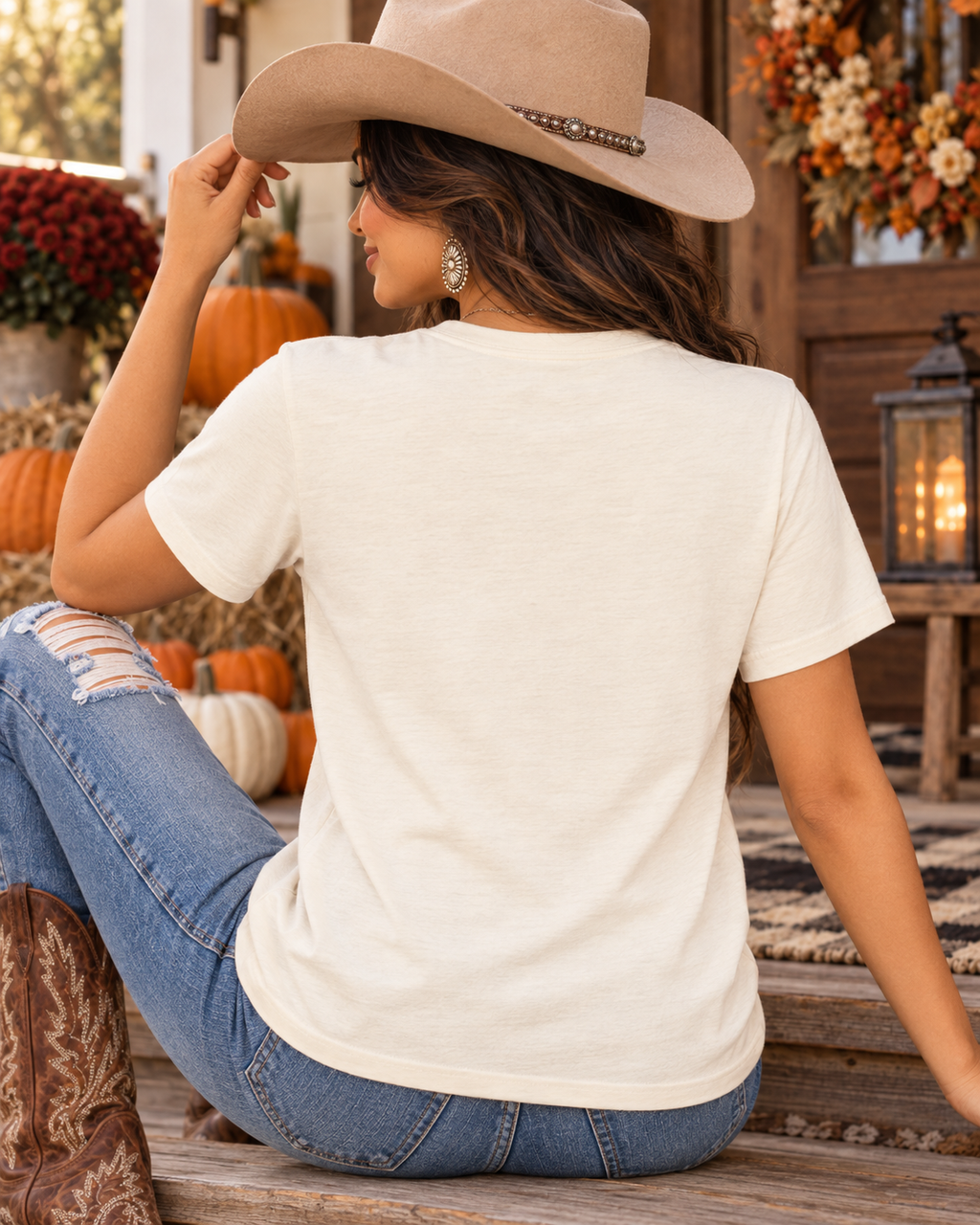 Country Girl Southern Soul — Bella+Canvas 3001C Natural — Matching model, blank back