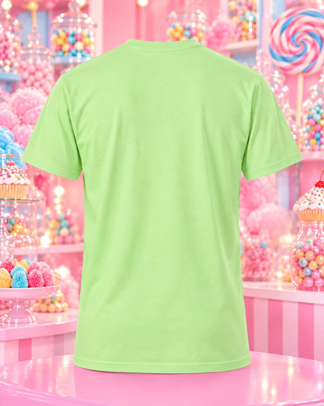 Sweet Enough — Gildan Softstyle 64000 — Pistachio — 03 Plain Back