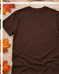 Just Here for the Sides — Gildan Softstyle 64000 — Brown Espresso — Plain Back