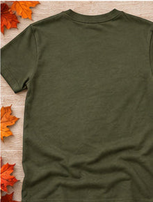 Just Here for the Sides — Gildan Softstyle 64000 — Military Green — Plain Back