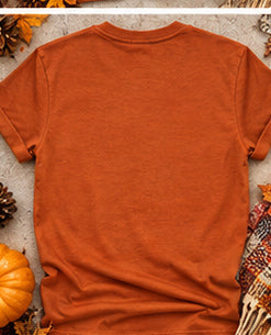 Thankful Blessed & a Little Stressed — Gildan Softstyle 64000 — Texas Orange — Plain Back