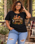 Woodland Social Club — Gildan Softstyle 64000 — Black — updated front lifestyle