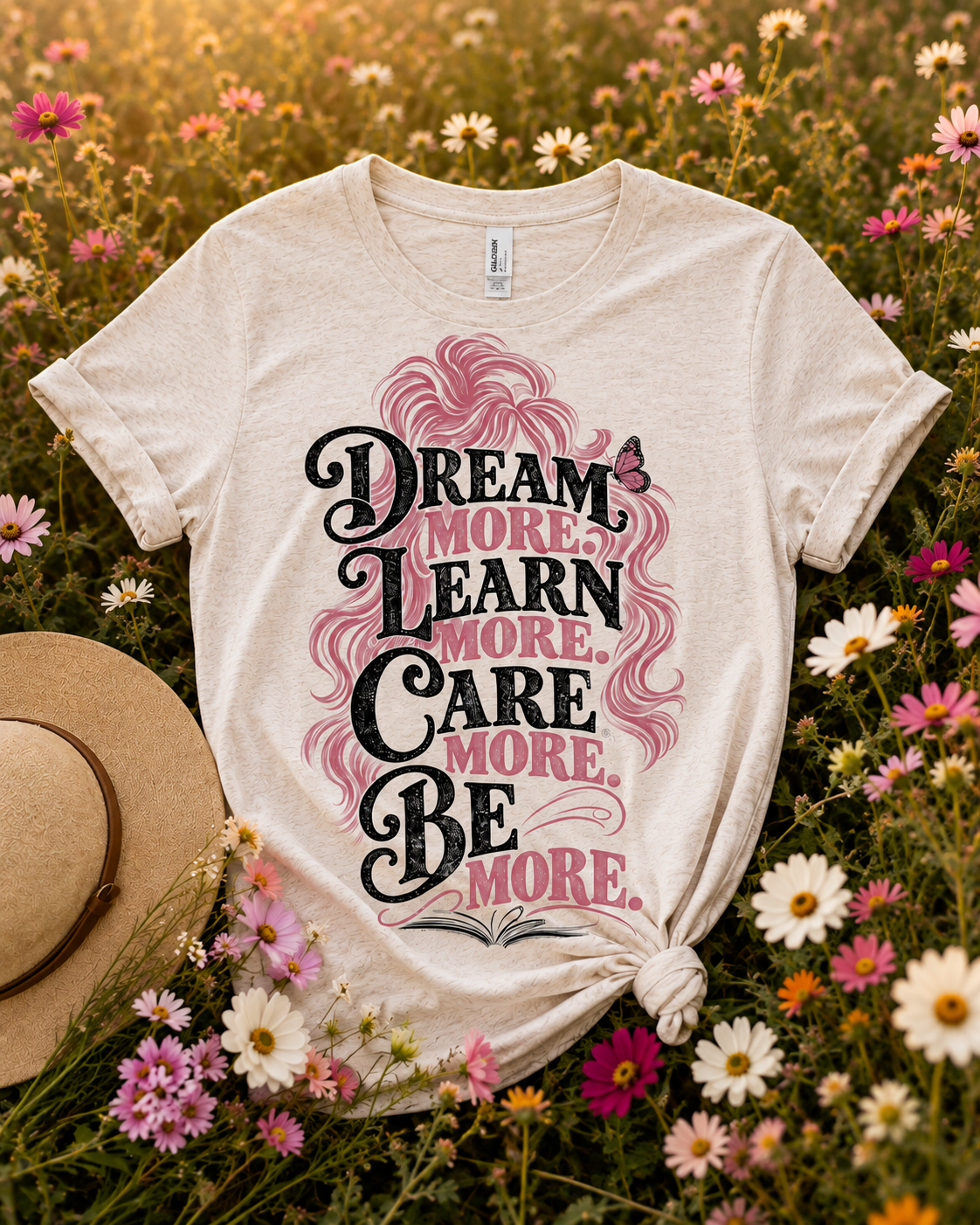 Dream More Learn More Dolly-Inspired Graphic Tee