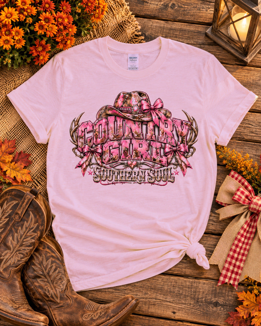 Country Girl • Southern Soul Graphic Tee 🎀🤎