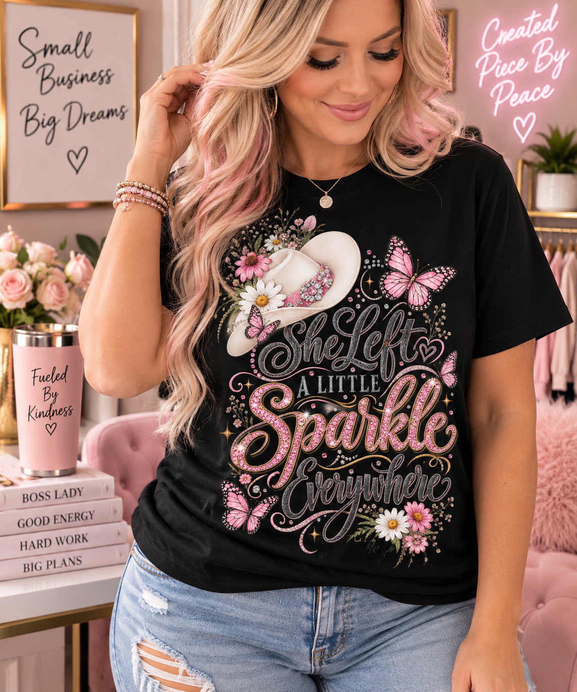 She Left a Little Sparkle Everywhere Graphic Tee