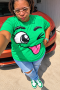 Wink & Smile Oversized Graphic Tee