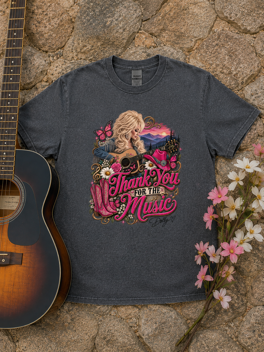 Dolly — Thank You for the Music Graphic Tee