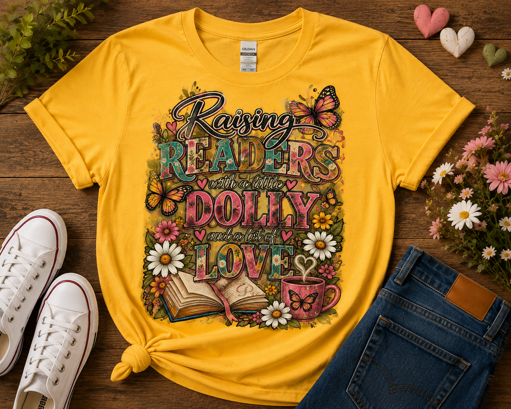 Rainbows, Reading & Dolly Graphic Tee
